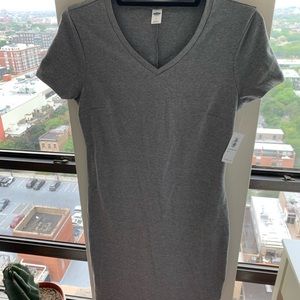 Gray Bodycon Shirt Dress